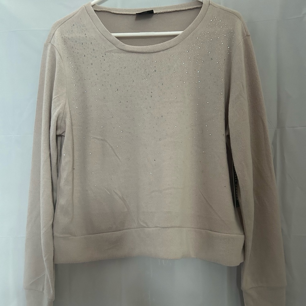 Olivia Jordan Junior Size Cream Long Sleeve Shirt/Pants 2 Piece Set Sz L NW